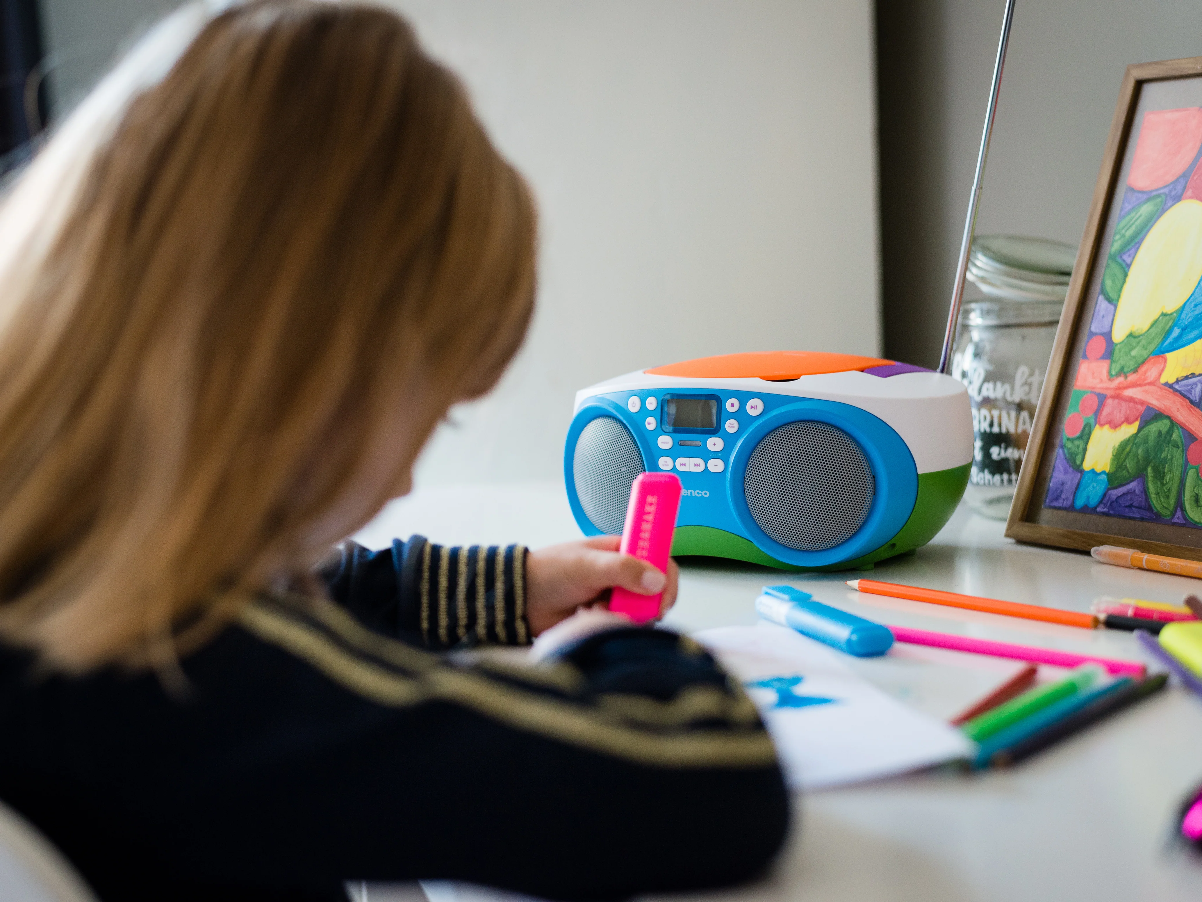 Lenco SCD-41 - Radio FM portable Lecteur CD/USB - Multicolore - Image 11