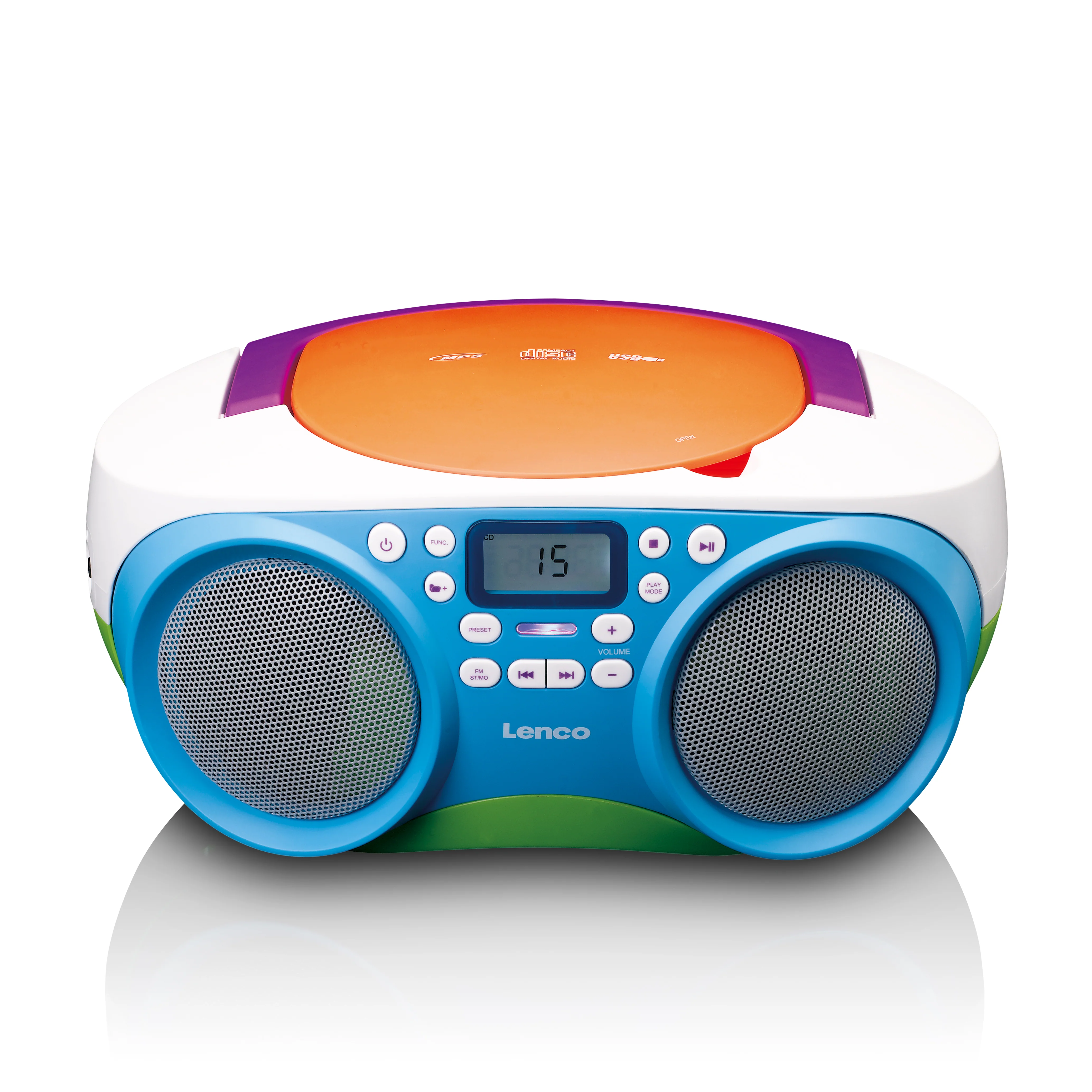Lenco SCD-41 - Radio FM portable Lecteur CD/USB - Multicolore - Image 3