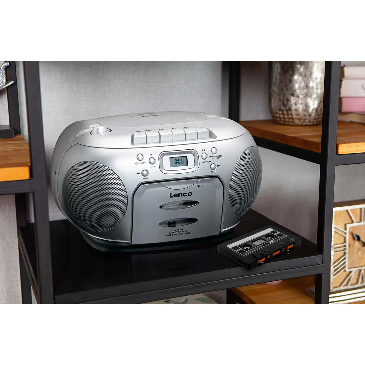 Lenco SCD-420SI - Lecteur CD/radio FM stéréo portable - Argent - Image 10