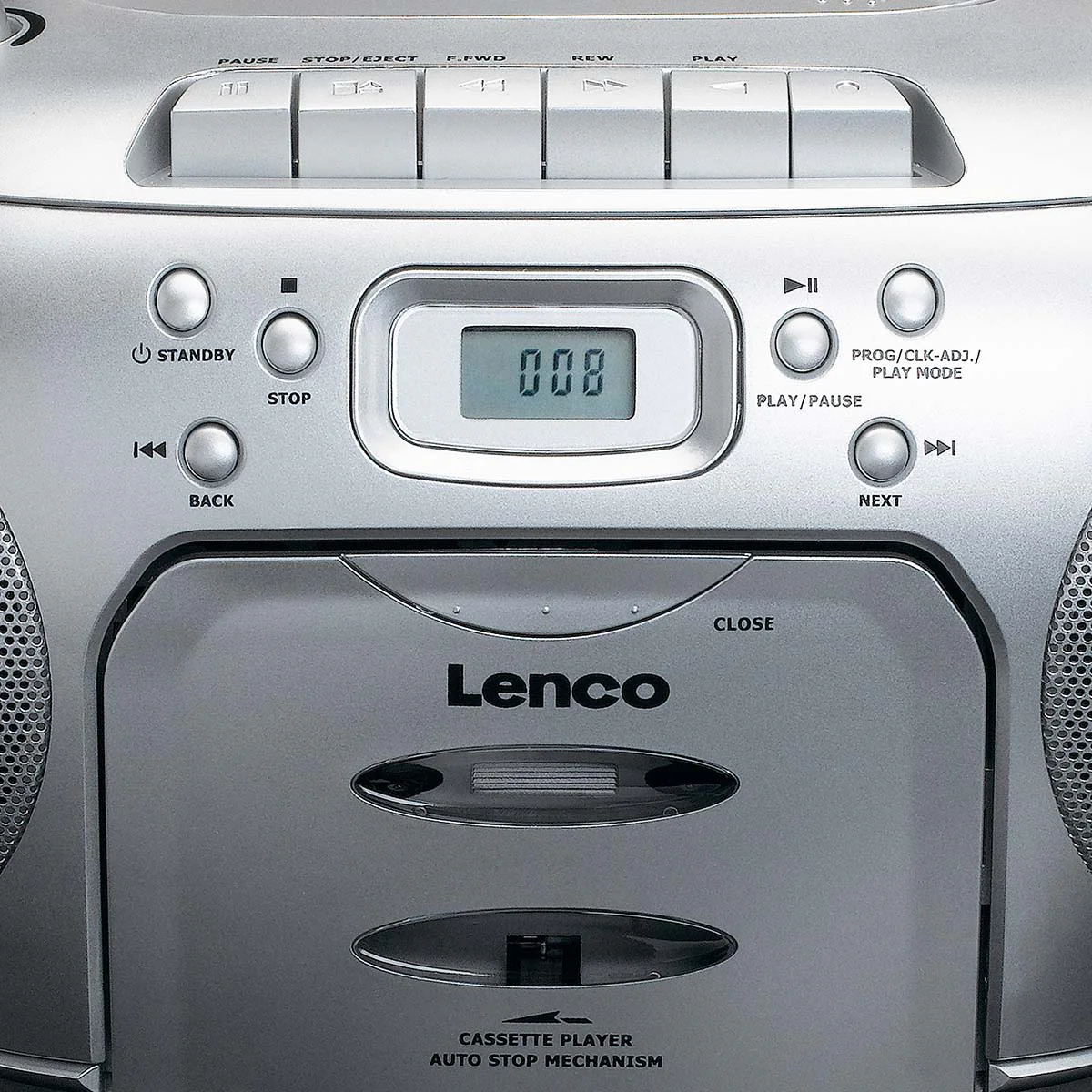 Lenco SCD-420SI - Lecteur CD/radio FM stéréo portable - Argent - Image 5