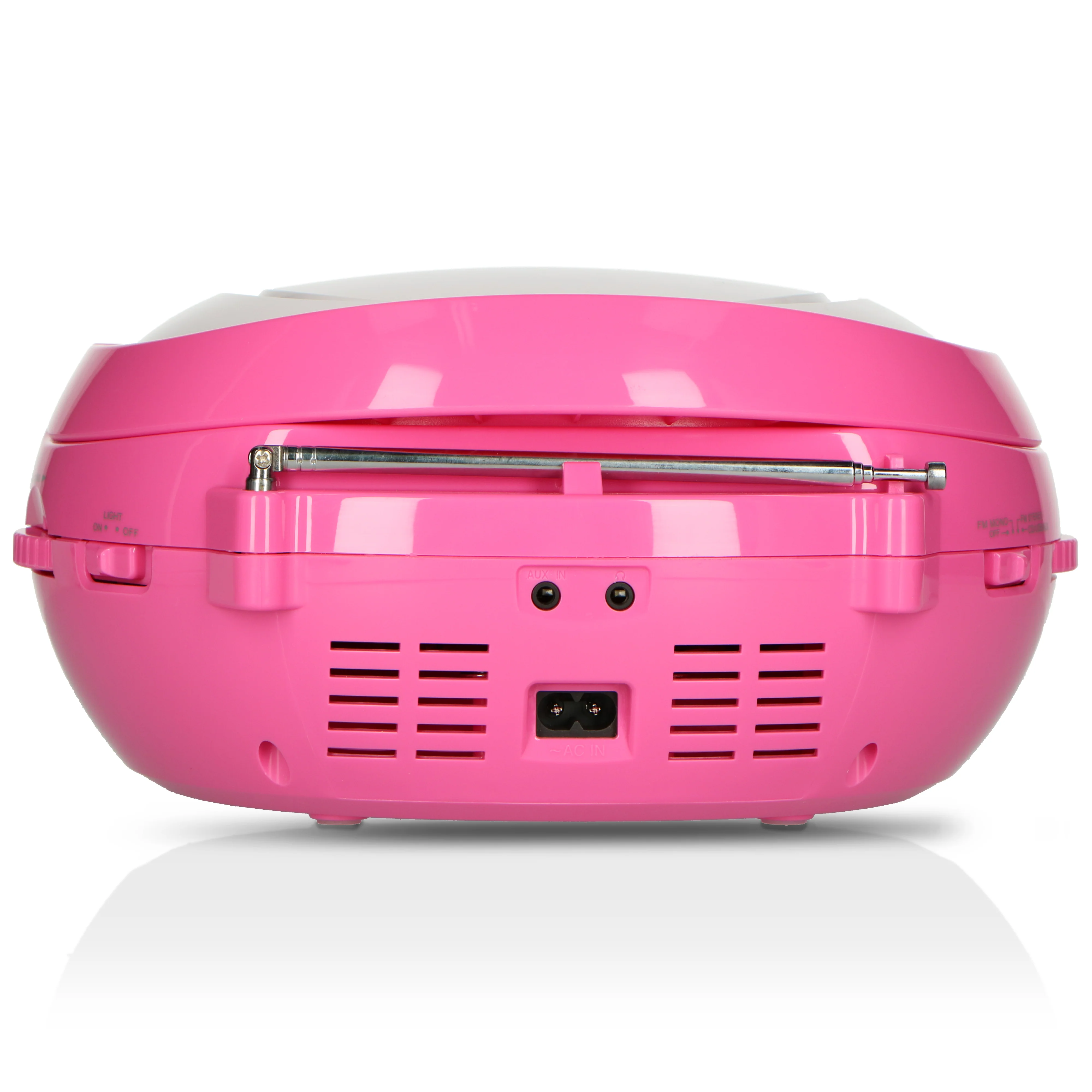 Lenco SCD-650PK - Radio FM et lecteur CD/MP3/USB portable avec microphone et effets lumineux - Rose - Image 8