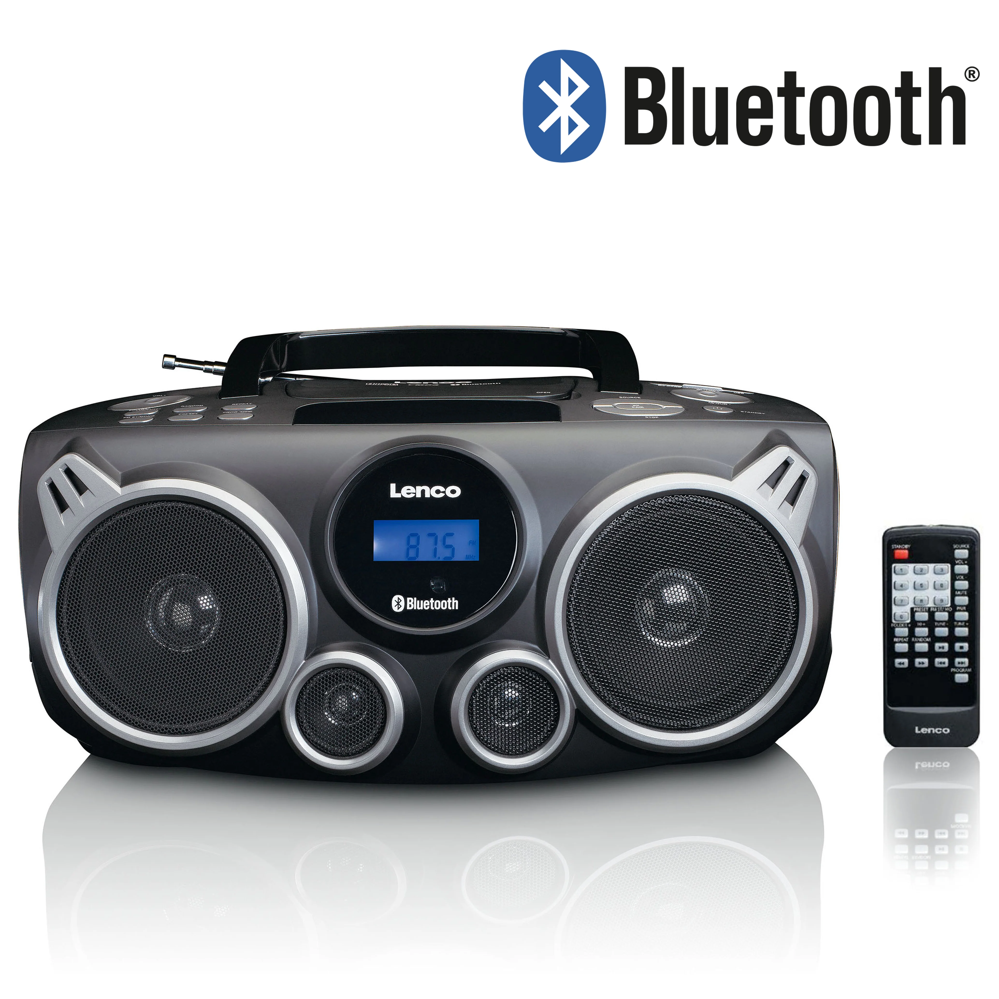 Lenco SCD-685BK - Radio DAB+/FM/lecteur CD portable avec connexions Bluetooth® et USB et emplacement pour carte SD - Noir - Image 9