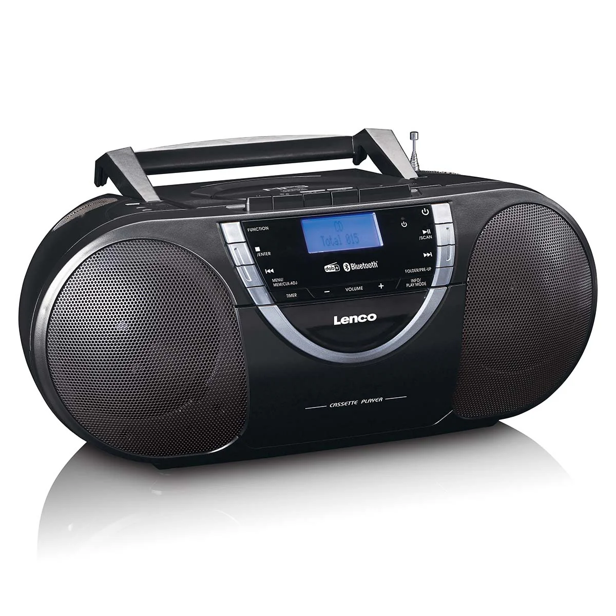 Lenco SCD-6900BK - Radio portable lecteur CD avec DAB+ et casette - Gris - Image 5