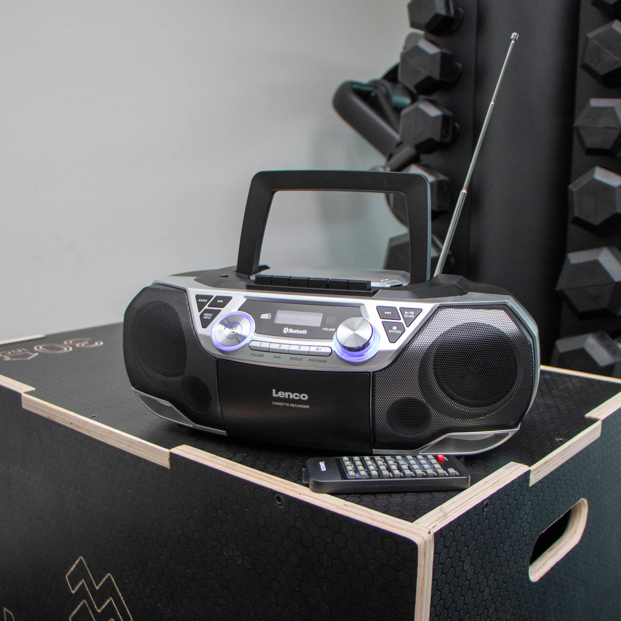 Lenco SCD-720SI - Radio portable DAB+/FM avec Bluetooth®, lecteur CD, cassettes et USB - Argent - Image 16