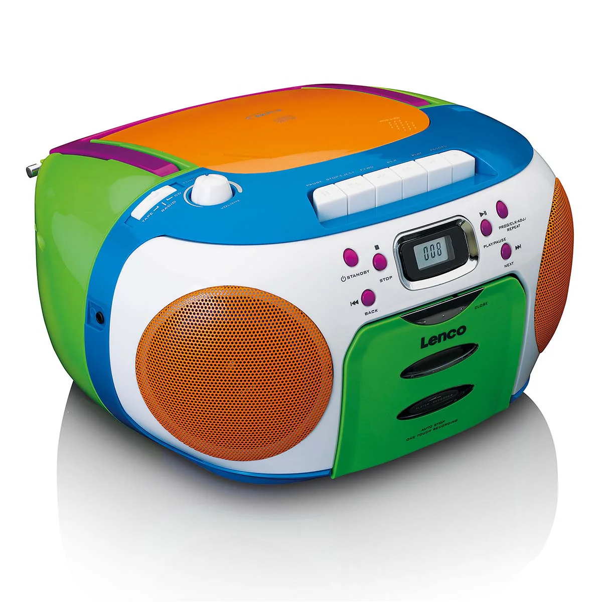 Lenco SCD-971 - Radio portable Lecteur CD et cassette enfants - Multi couleur - Image 6