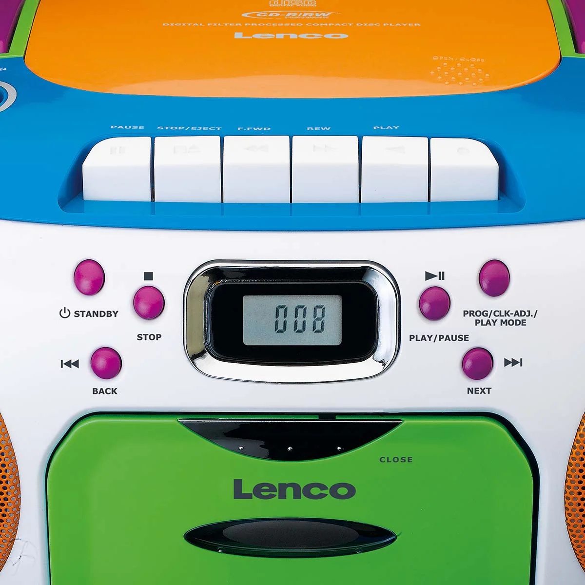 Lenco SCD-971 - Radio portable Lecteur CD et cassette enfants - Multi couleur - Image 7